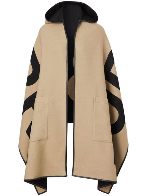 burberry jacquard hooded cape|Burberry capes and ponchos.